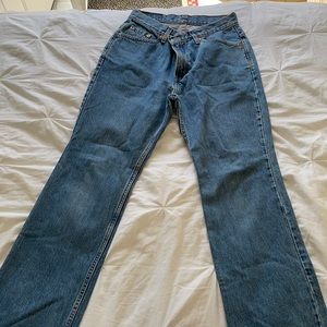 Vintage Levi’s medium wash high-rise flare leg